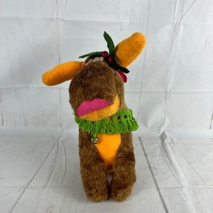 Vintage Genie Toys Plush Moose Carnival Toy 12" Stuffed Animal